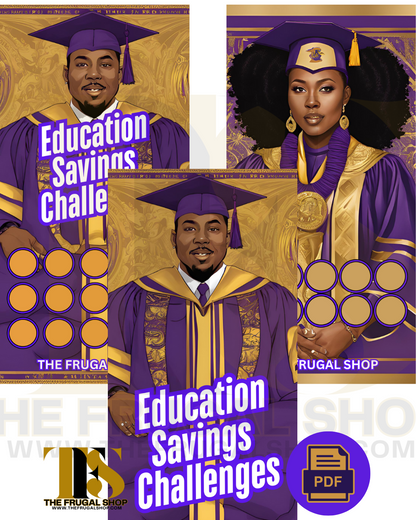 HBCU Savings Challenge – Purple & Gold Edition | Digital Download 🎓💜💛