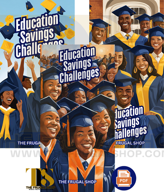 HBCU Savings Challenge – Blue, Orange & Yellow Edition | Digital Download | Cash Envelope Savings | Sinking Fund Planner | College Savings & Student Loan Payoff