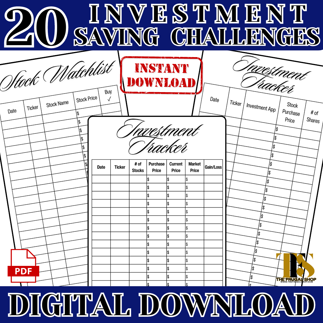 20 Printable Investment Trackers and Savings Challenges