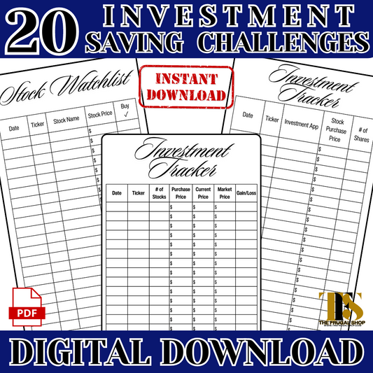 20 Printable Investment Trackers and Savings Challenges