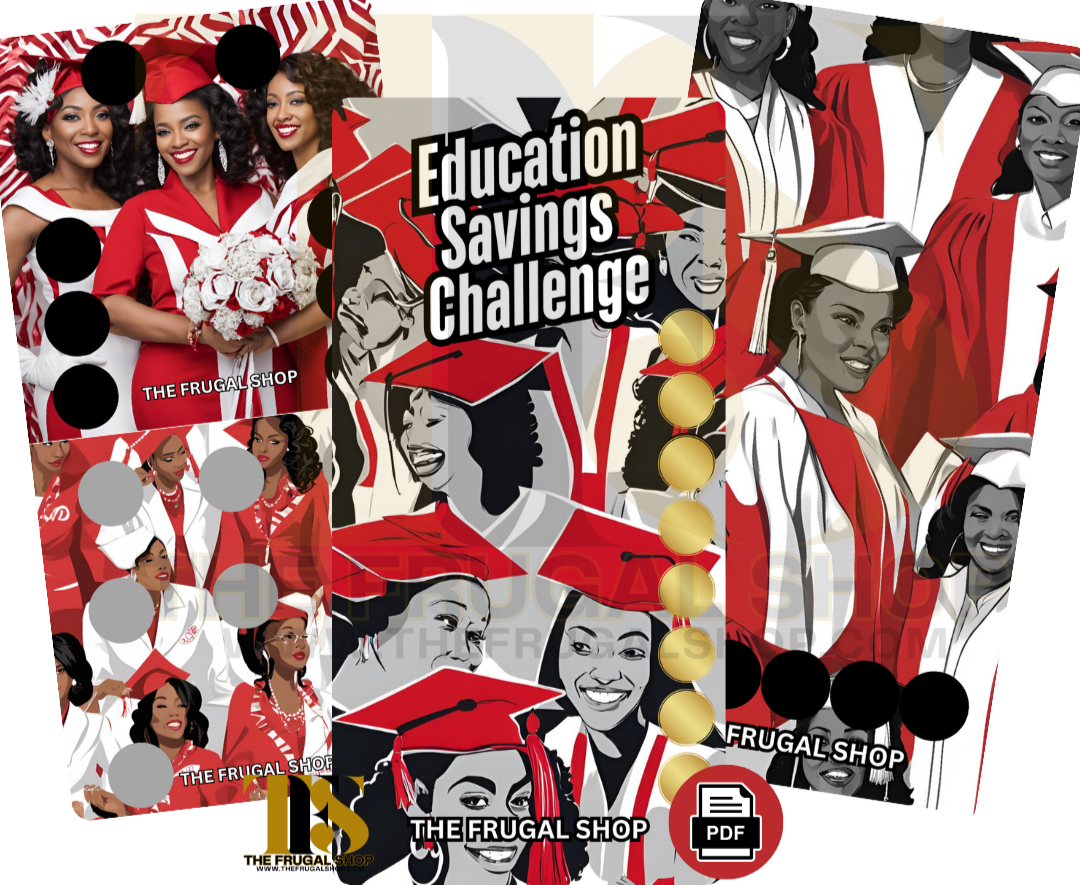 HBCU Red & White Savings Challenge | Digital Download 🎓❤️🤍