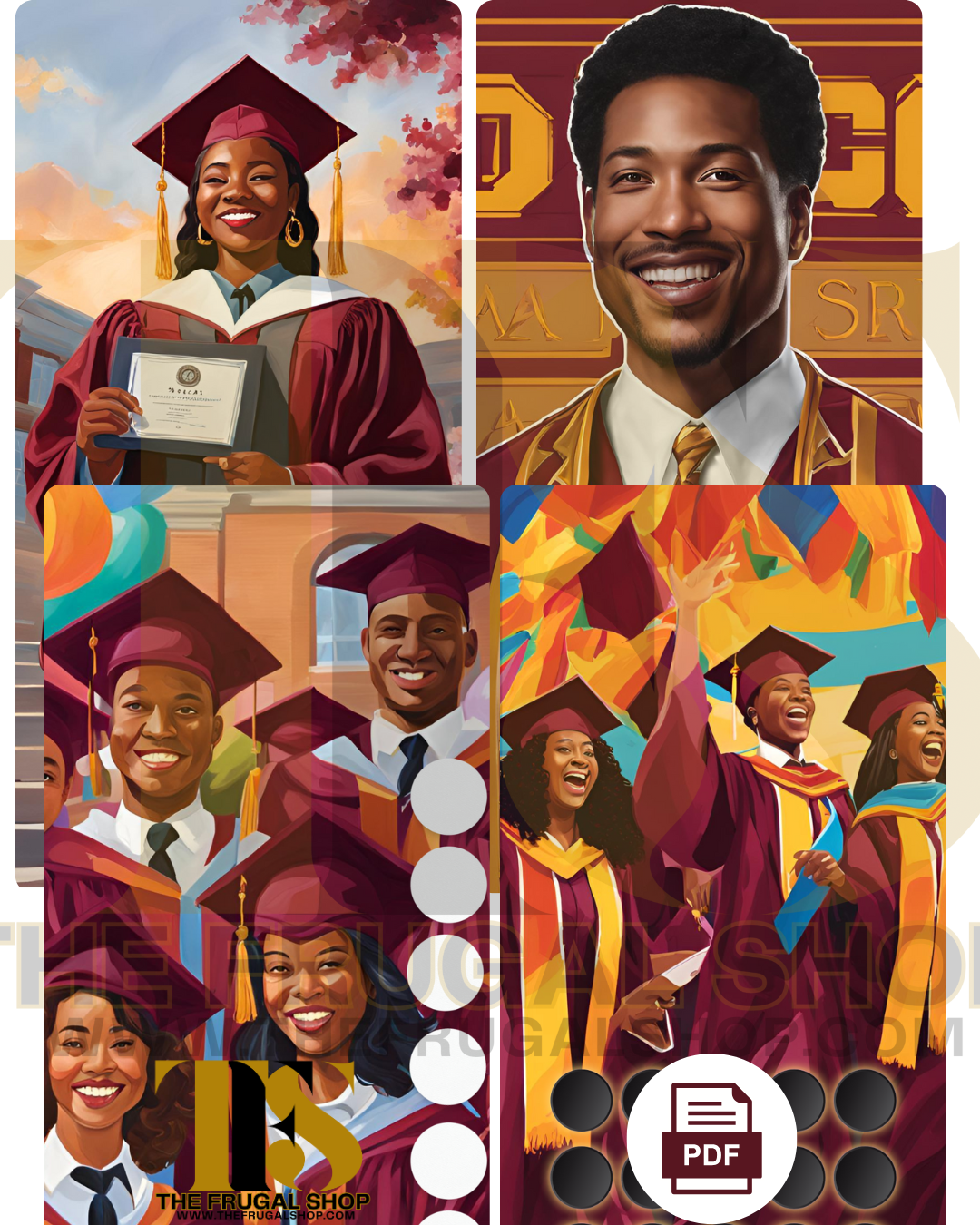 HBCU Savings Challenge – Burgundy Edition | Digital Download | Cash Envelope Savings | Student Loan Payoff & Debt-Free Journey