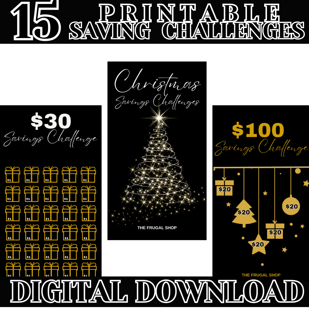 15 Christmas Savings Challenge Printables for Cash Envelopes