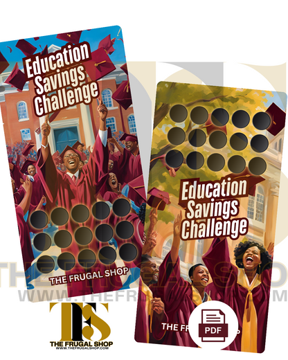 HBCU Savings Challenge – Burgundy Edition | Digital Download | Cash Envelope Savings | Student Loan Payoff & Debt-Free Journey