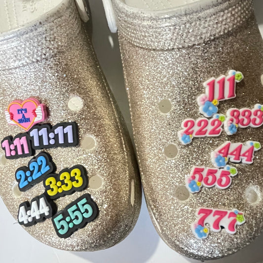 Angel Numbers (111, 222, 333, 444, 555, 777, 1111) Shoe Charm