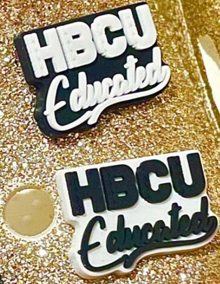 HBCU Educated Black White Edition Shoe Charms