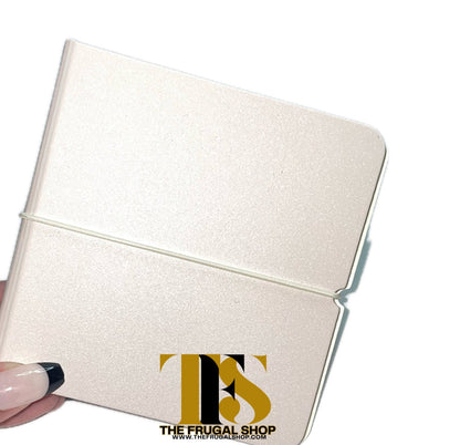 Beige Mini 3-Inch Ring Binder with 20 Transparent Pockets - Ideal for Trading Cards, Photos, Stickers, and More