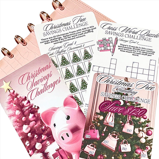 Pink Christmas Savings Challenge Printables