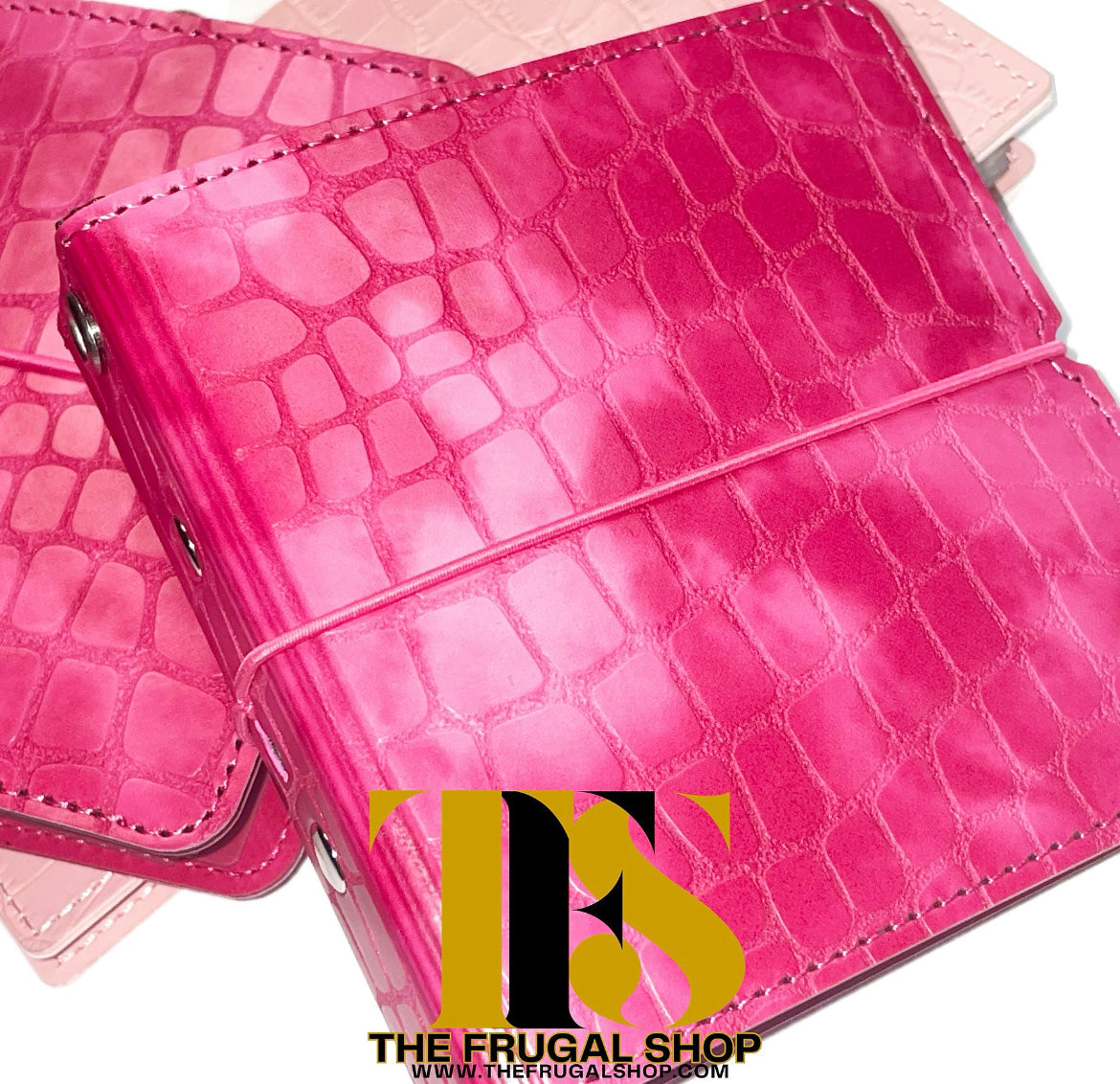 Pink Textured Mini 3-Inch Ring Binder with 20 Transparent Pockets - Ideal for Trading Cards, Photos, Stickers, and More