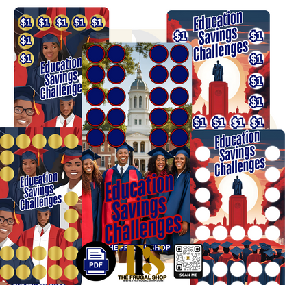 HBCU Savings Challenge – Red & Blue Edition | Digital Download 🎓💰