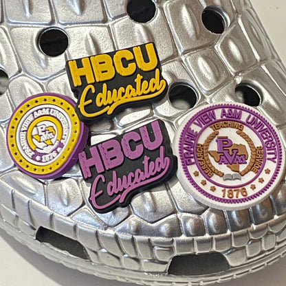 HBCU Educated Shoe Charms - Alcorn, Benedict College, Miles College, Morris Brown, Prairie View