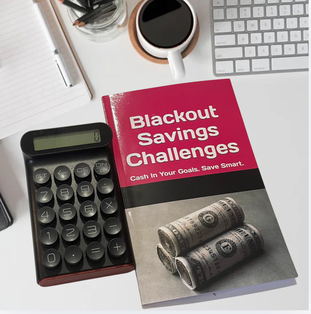 Blackout Budget Planner and Savings Challenges Books