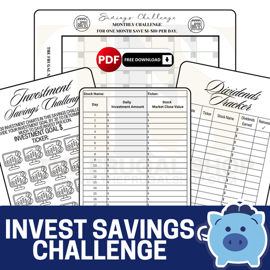 Free Printable Monthly & Daily Investment Savings Challenge Bundle