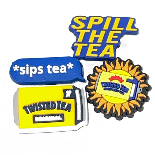 Sips & Spill the Tea Lovers Beverage Shoe Charms