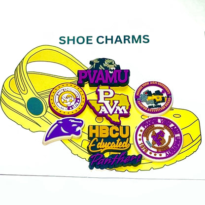 HBCU Shoe Charms - Prairie View A&M University PVAMU