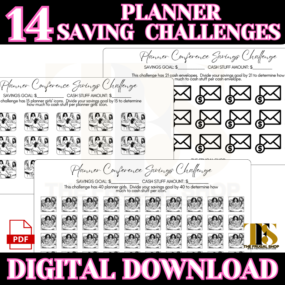 Planner Conference Savings Challenges | Printables