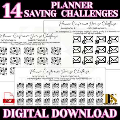 Planner Conference Savings Challenges | Printables