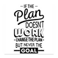 Planning Goals Motivation Poster 24x24 - white