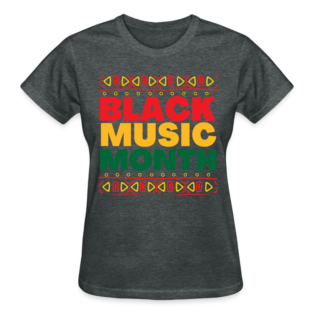 Black Music Month Gildan Ultra Cotton Ladies T-Shirt - deep heather