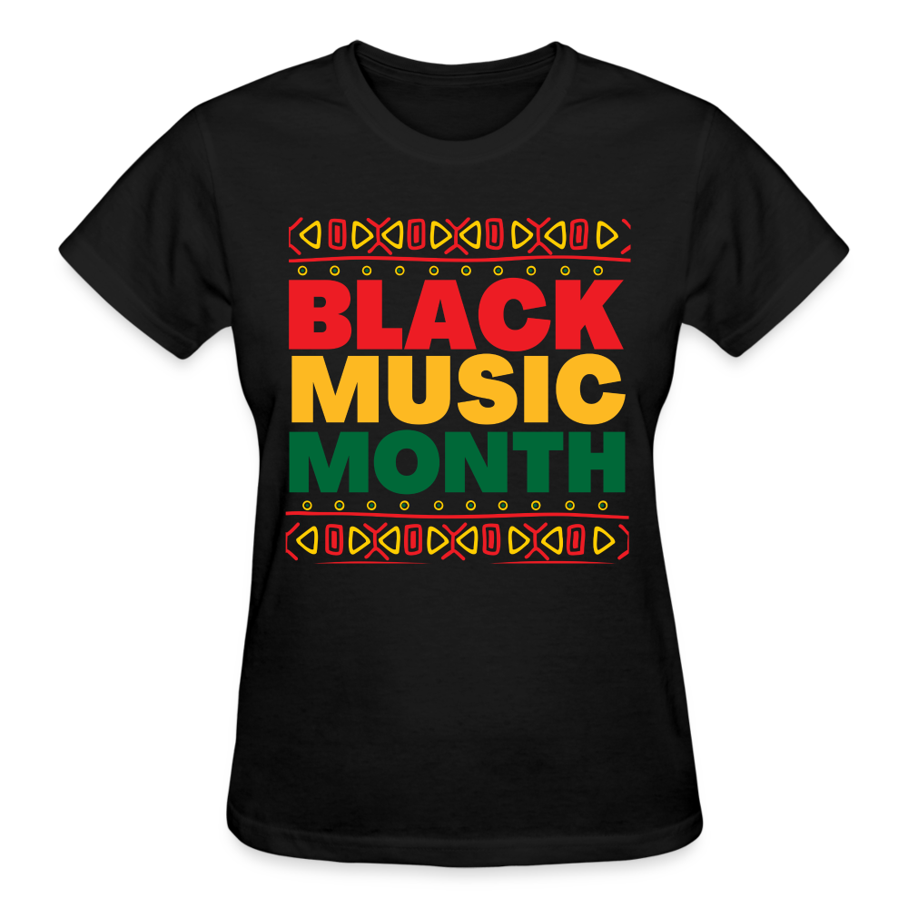 Black Music Month Gildan Ultra Cotton Ladies T-Shirt - black