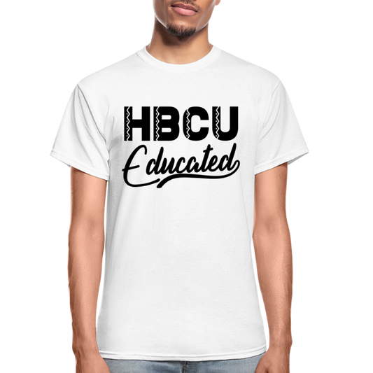 HBCU Educated Gildan Ultra Cotton Adult T-Shirt - white