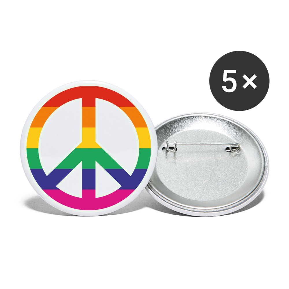 Pride Buttons large 2.2'' (5-pack) - white