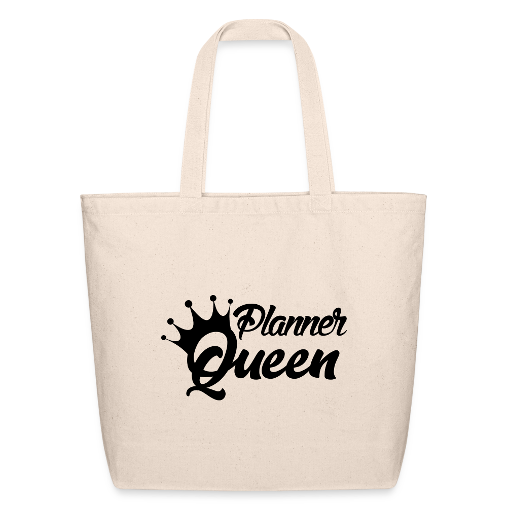 Planner Queen Eco-Friendly Cotton Tote - natural