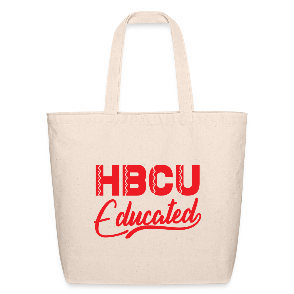 HBCU Educated Eco-Friendly Cotton Tote - natural