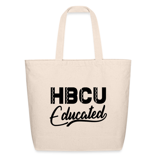 HBCU Educated Eco-Friendly Cotton Tote - natural
