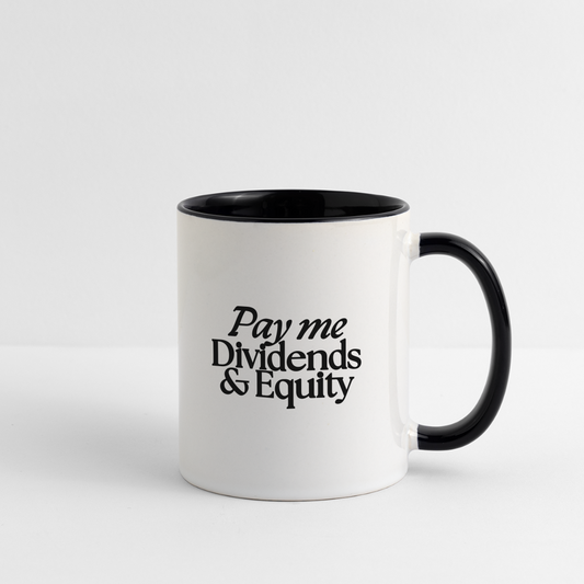 Pay Me Dividends & Equity Mug - white/black