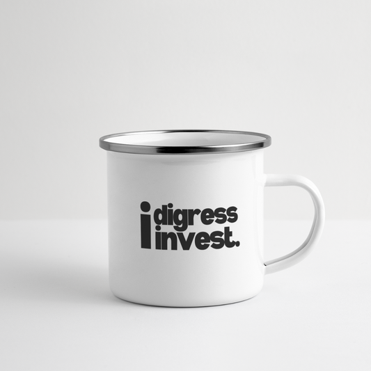 I Digress I Invest Period Camper Mug - white