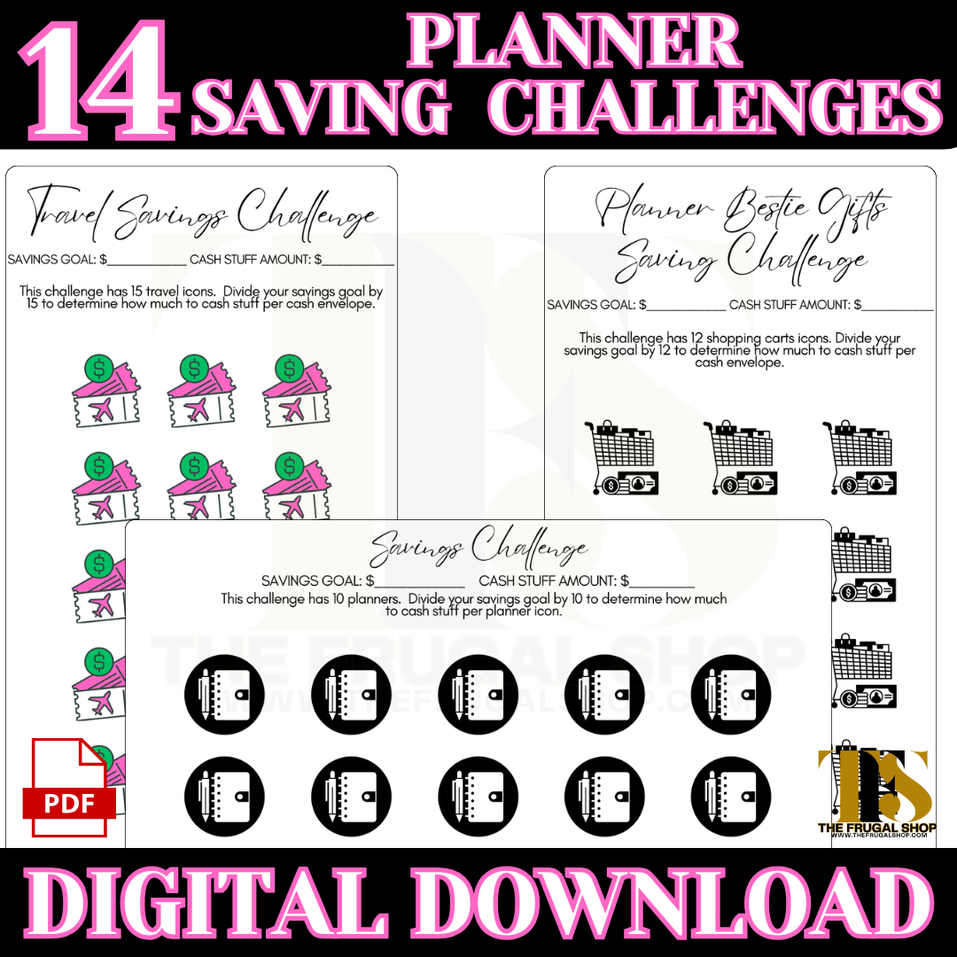 Planner Conference Savings Challenges | Printables