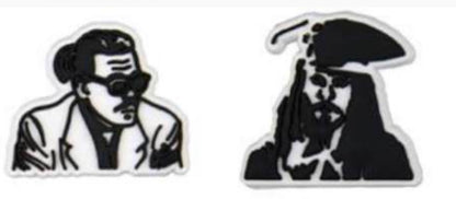 Johnny and Jack Sparrow Shoe Charm