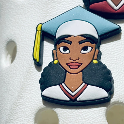 Graduation Graduates Cap & Gown Shoe Charm