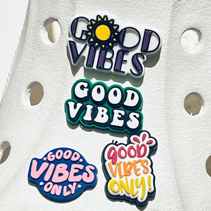 Don’t Give Up No Bad Days Good Vibes Shoe Charms