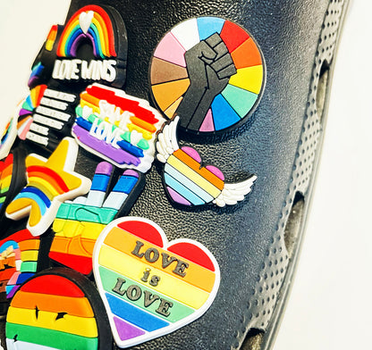 LGBTQ+ Pride Love is Love Shoe Charm