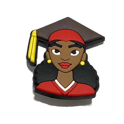 Graduation Graduates Cap & Gown Shoe Charm