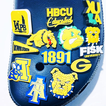 HBCU Shoe Charm - Allen | Arkansas Pine Bluff | Bowie| Fisk | Grambling | Jarvis Christian | NC A&T | Xavier | Wilberforce