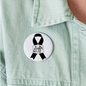 Ribbon Awareness Buttons large 2.2'' (5-pack) - white