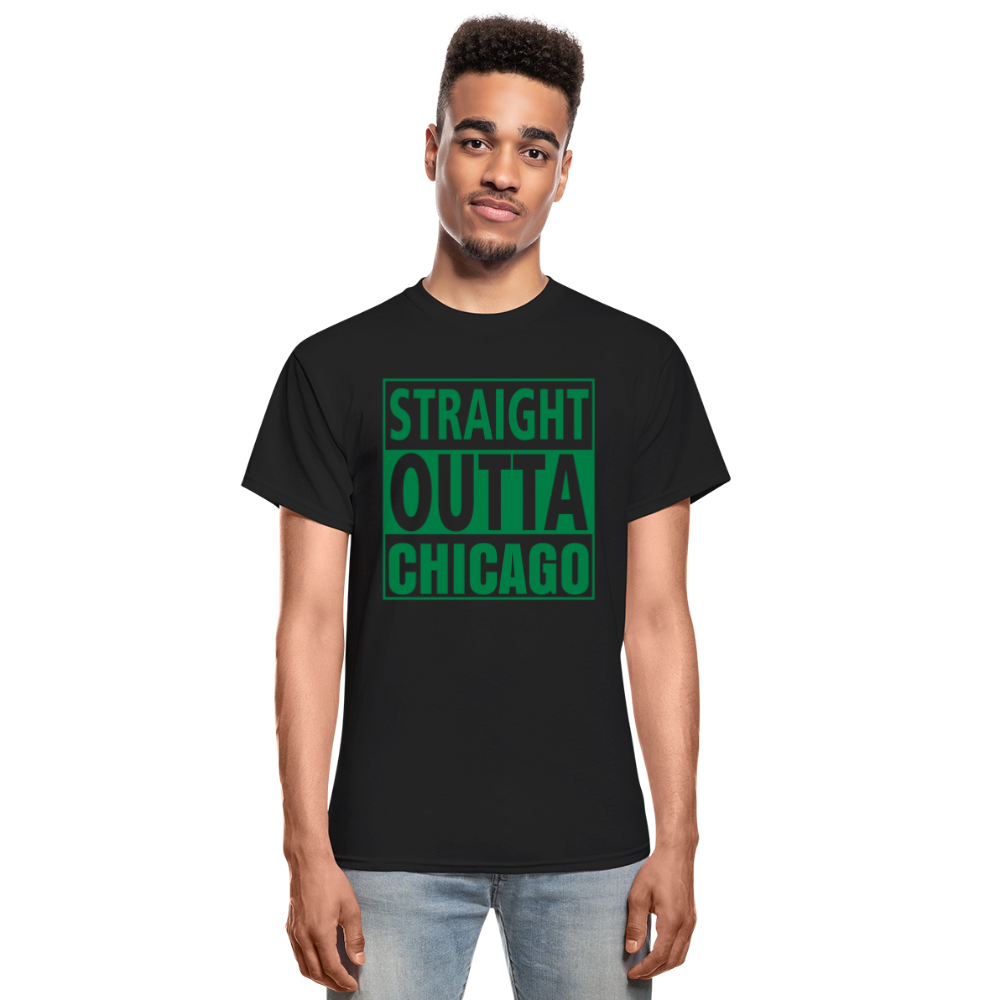 HBCU Straight Outta Chicago State University Gildan Ultra Cotton Adult T-Shirt - black