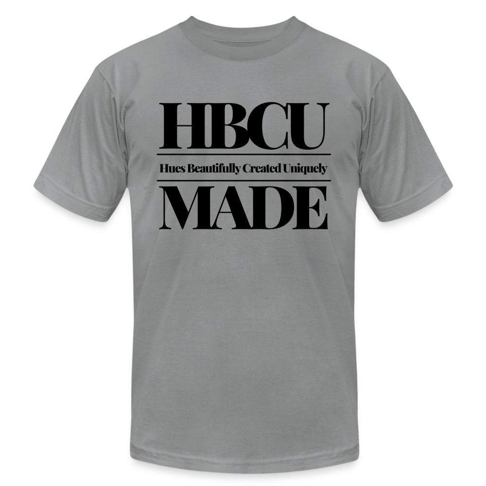 HBCU Hues Beautifully Created Uniquely Made Unisex Jersey T-Shirt by Bella + Canvas - slate