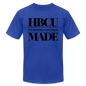 HBCU Hues Beautifully Created Uniquely Made Unisex Jersey T-Shirt by Bella + Canvas - royal blue