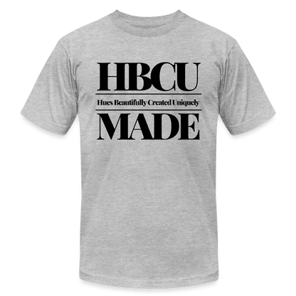 HBCU Hues Beautifully Created Uniquely Made Unisex Jersey T-Shirt by Bella + Canvas - heather gray