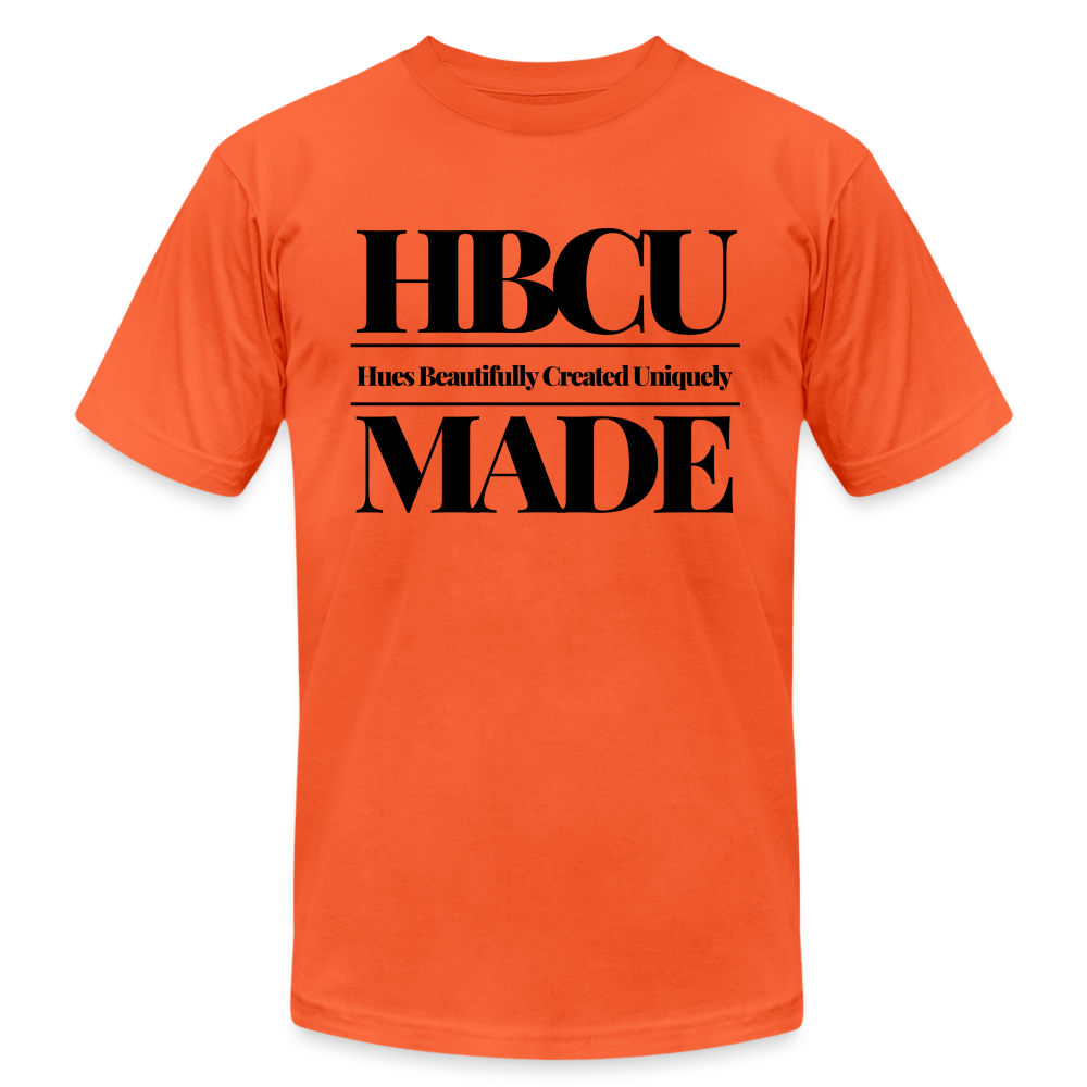 HBCU Hues Beautifully Created Uniquely Made Unisex Jersey T-Shirt by Bella + Canvas - orange