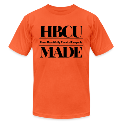 HBCU Hues Beautifully Created Uniquely Made Unisex Jersey T-Shirt by Bella + Canvas - orange