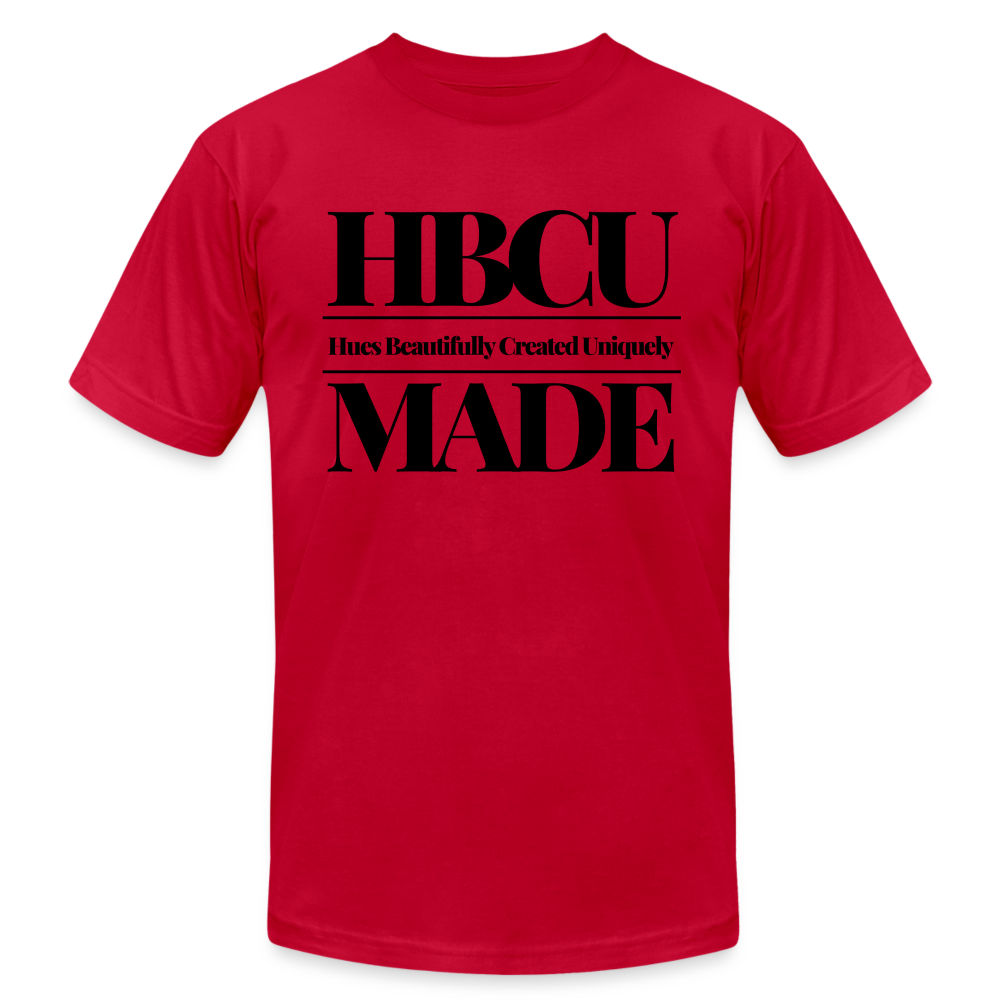 HBCU Hues Beautifully Created Uniquely Made Unisex Jersey T-Shirt by Bella + Canvas - red